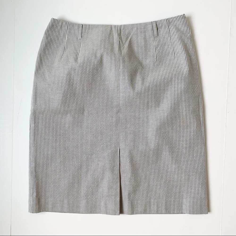Talbots Blue White Stripe Pencil Skirt Size 10